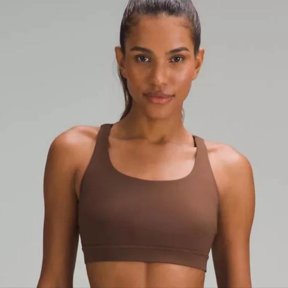 Lululemon Energy Bra - Medium Support, B–D Cups - Java - Size 6 - Picture 1 of 6